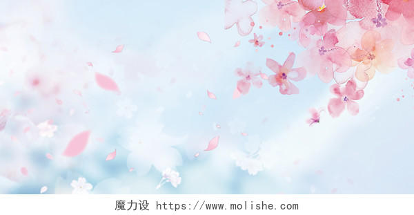 樱花节主题海报背景